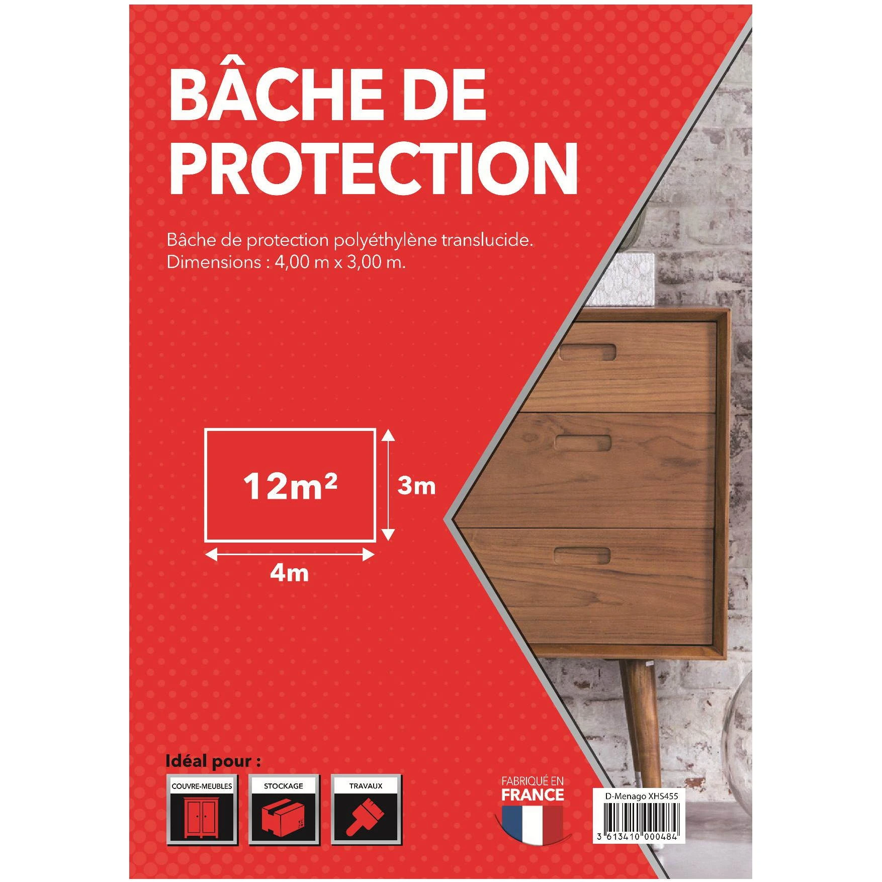 Bache de protection 4m x 3m